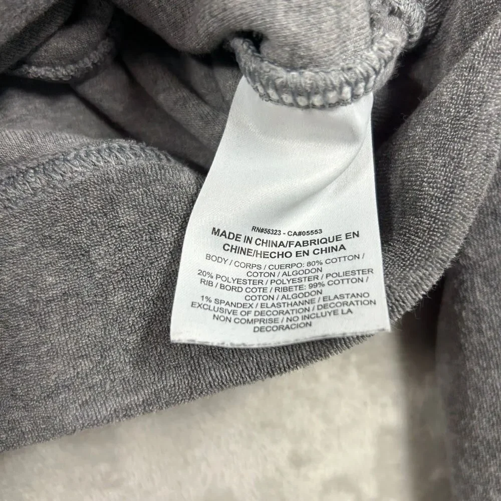 Nike Sweat Jacket Crop Zip Stripe Accent Sz S Gray
